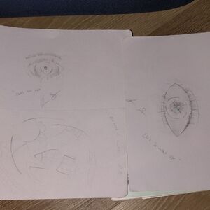 Abstract Eye Sketch Art